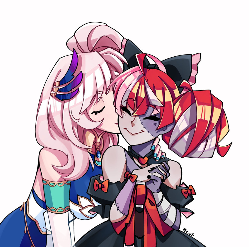 kureiji ollie and pavolia reine (hololive and 1 more) drawn by poluslus
