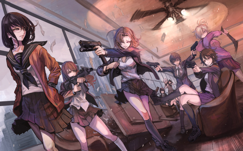 ichigo manryou, sakura nanten, ichii renka, and ayase setsuna (destro 246) drawn by koh_(minagi_kou)