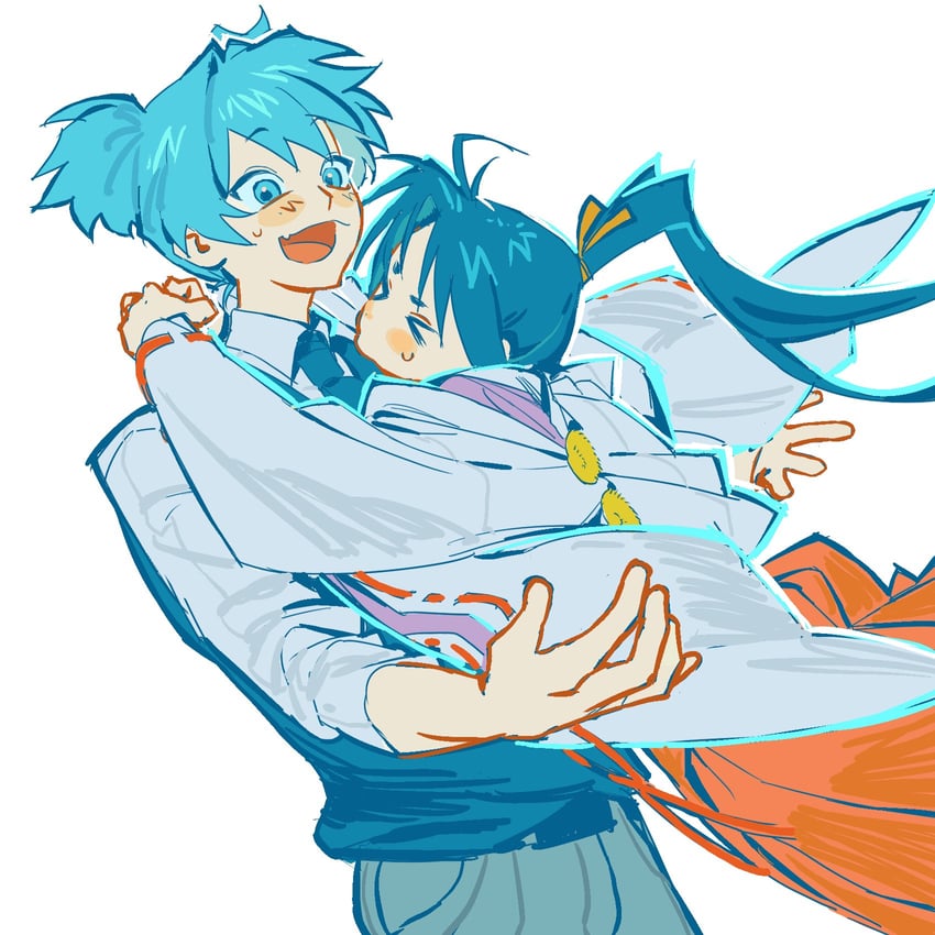 houjou tokiyuki and shiota nagisa (nige jouzu no wakagimi and 1 more) drawn by luffygomupunch