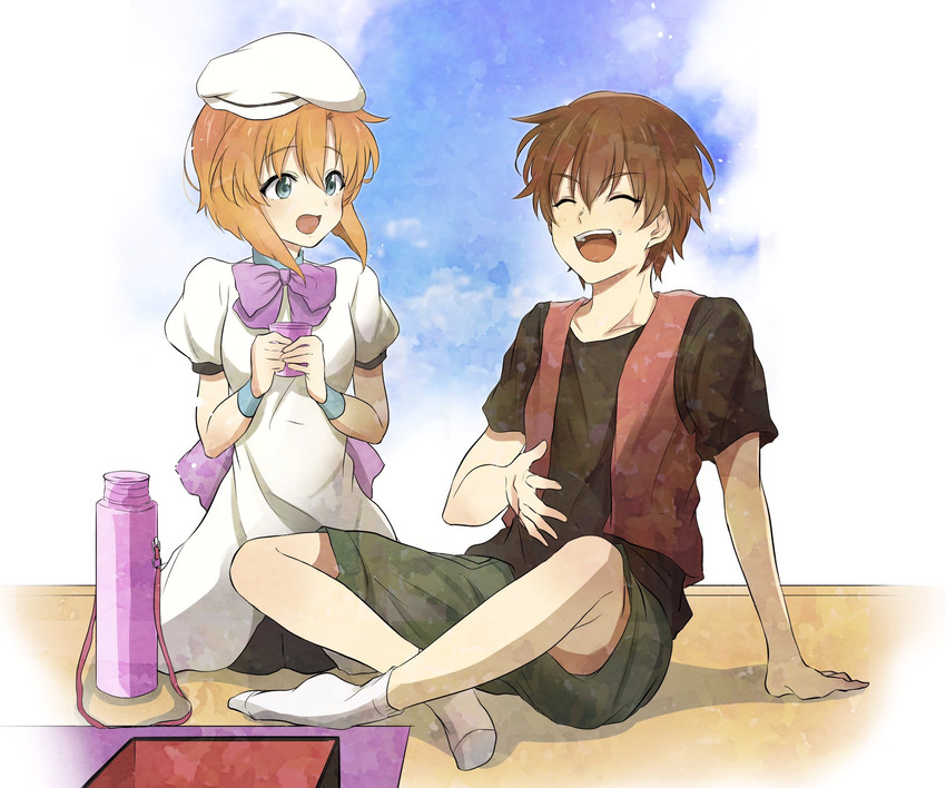 ryuuguu rena and maebara keiichi (higurashi no naku koro ni) drawn by shosudo