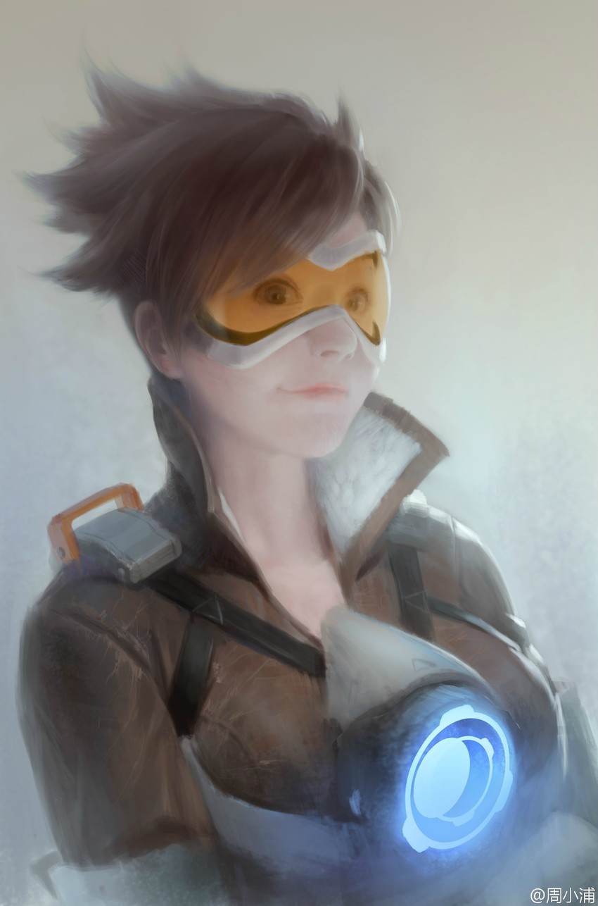 tracer (overwatch and 1 more) drawn by pu_zhou