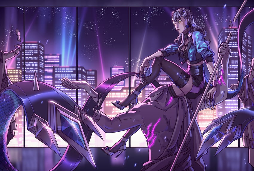 evelynn and k/da all out evelynn (league of legends) drawn by wenny02