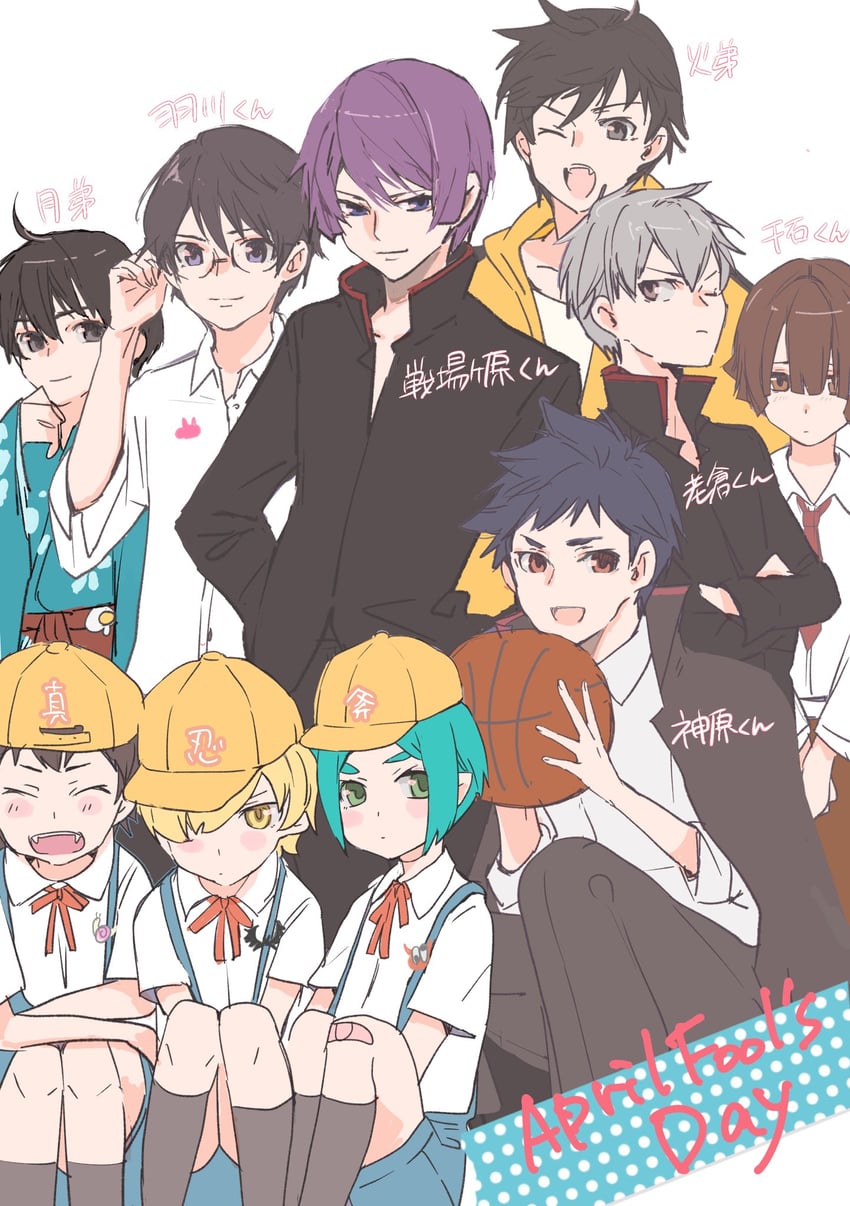 oshino shinobu, senjougahara hitagi, hanekawa tsubasa, sengoku nadeko, hachikuji mayoi, and 5 more (monogatari) drawn by usa003uni