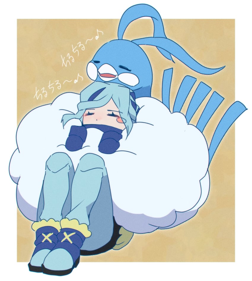 grusha and altaria (pokemon and 1 more) drawn by mocacoffee_1001