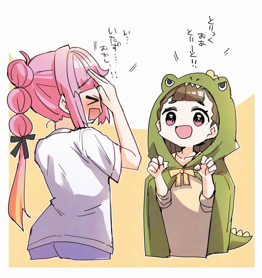 anyoji hime and kachimachi kosuzu (love live! and 1 more) drawn by kanduki_kamibukuro