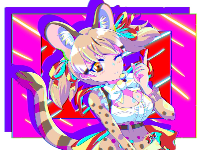 large-spotted genet (kemono friends and 1 more) drawn by tutti_tutio