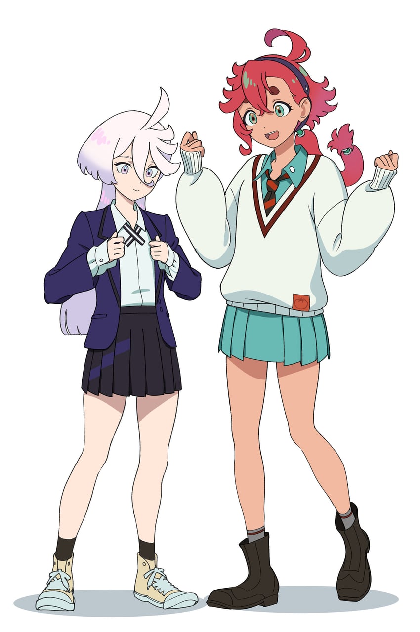 suletta mercury, miorine rembran, amate yuzuriha, and nyaan (gundam and 2 more) drawn by sun_4x3
