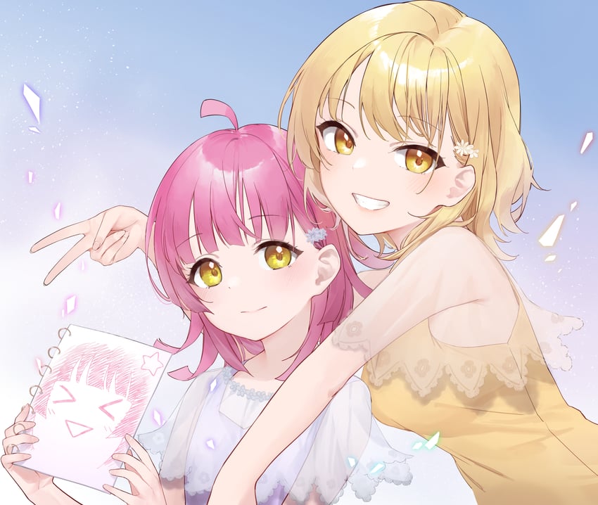 tennoji rina and miyashita ai (love live! and 1 more) drawn by shinyoujurin