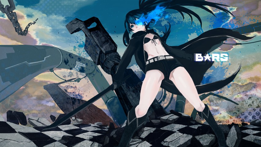black rock shooter (black rock shooter) drawn by kosa_k