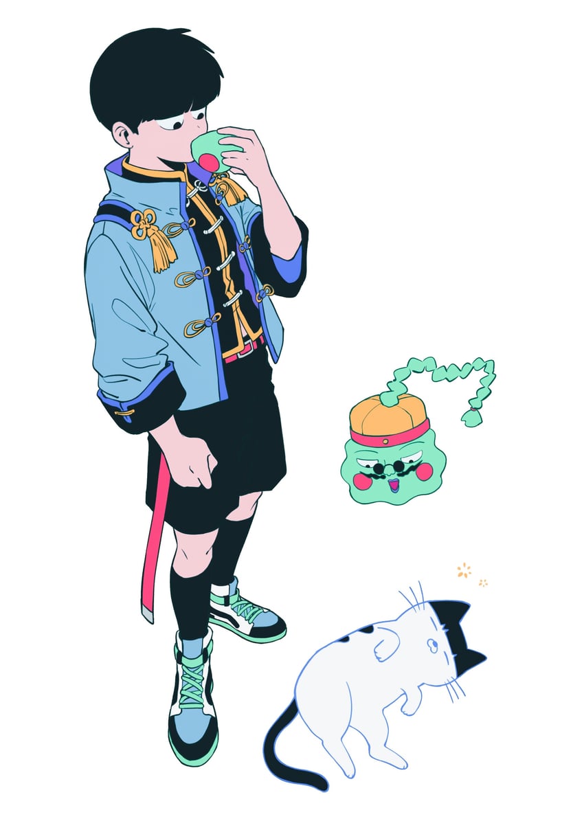 kageyama shigeo and ekubo (mob psycho 100) drawn by cm_wm