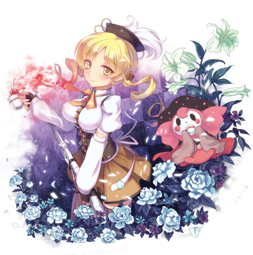 tomoe mami and charlotte (mahou shoujo madoka magica) drawn by north_abyssor