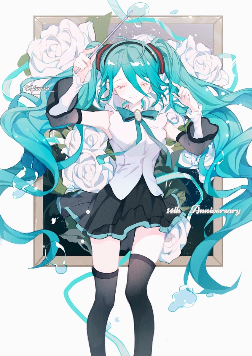 hatsune miku (vocaloid and 1 more) drawn by nanaco_(nana11jellyfish)