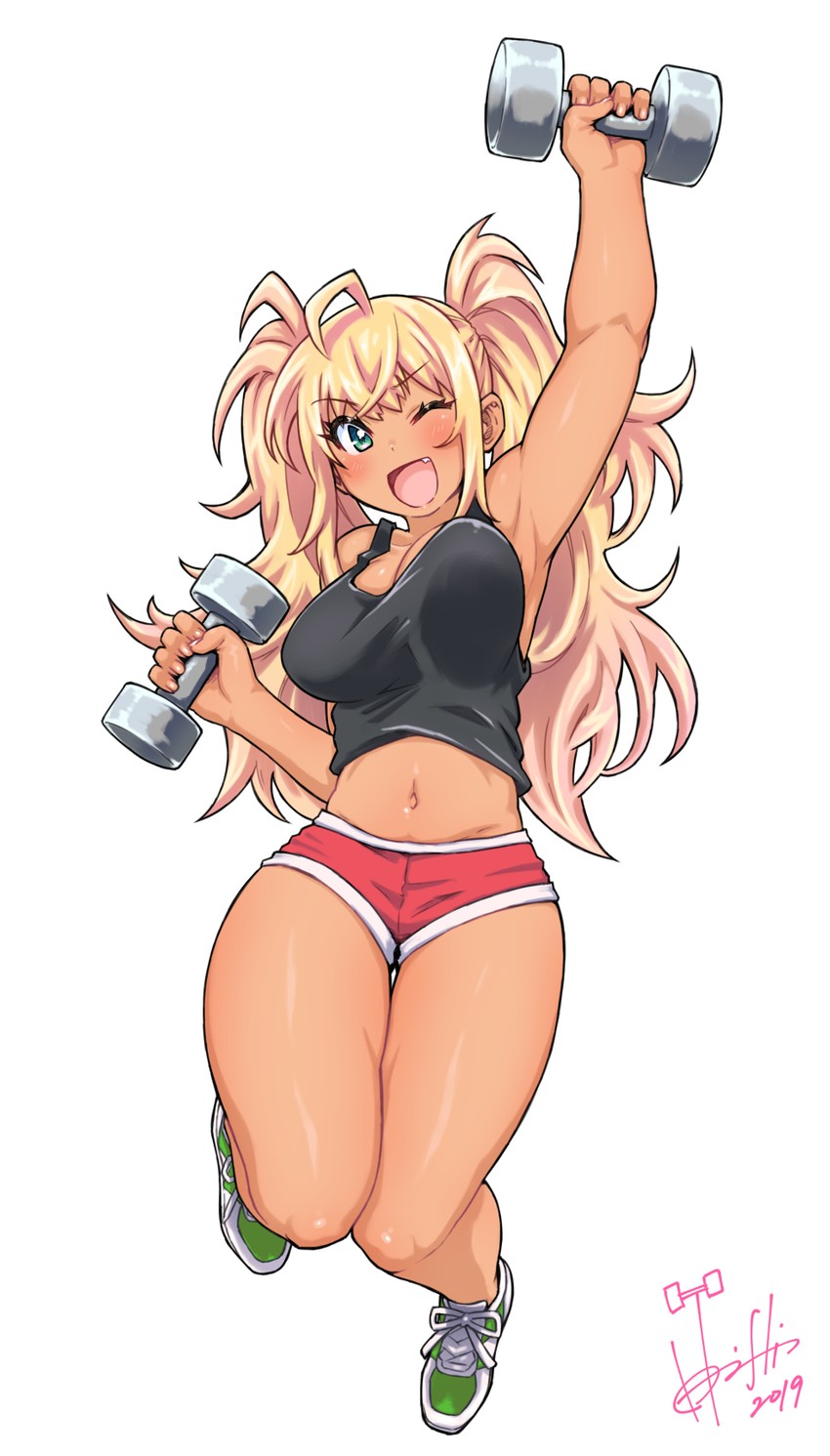 sakura hibiki (dumbbell nan kilo moteru?) drawn by hori_shin