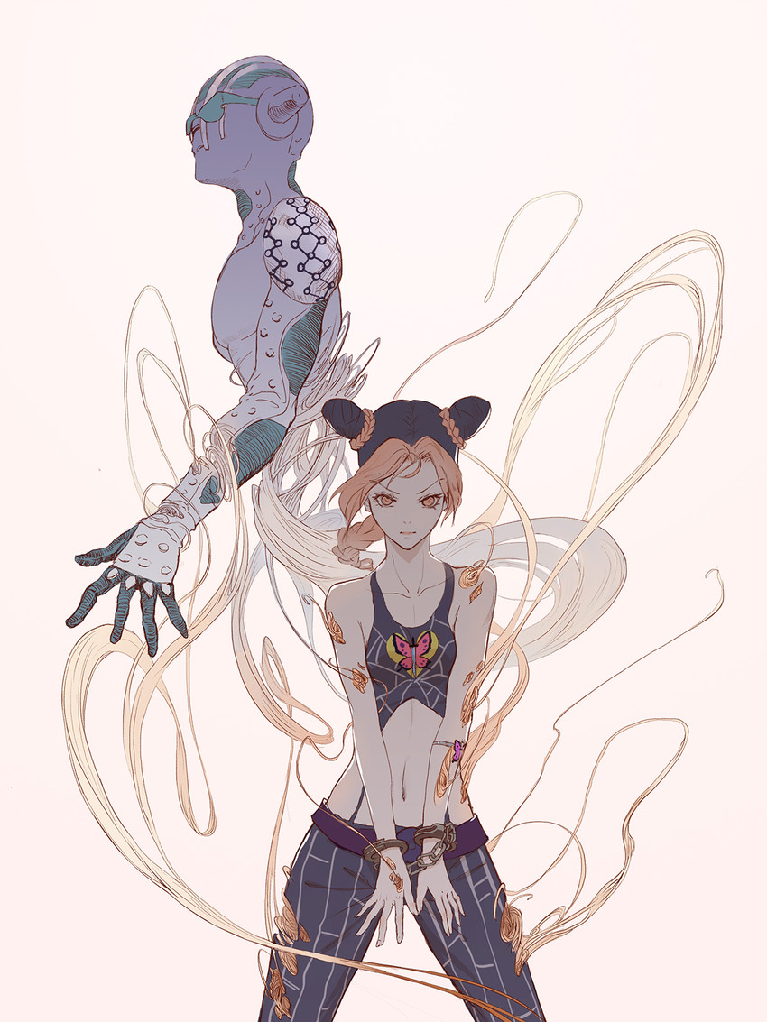 kujo jolyne and stone free (jojo no kimyou na bouken and 1 more) drawn by tuzki