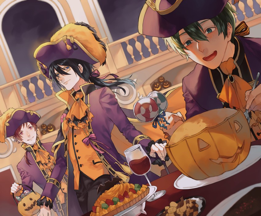 tendo teru, kashiwagi tsubasa, and sakuraba kaoru (idolmaster and 1 more) drawn by yokuni_(yokunill001121)