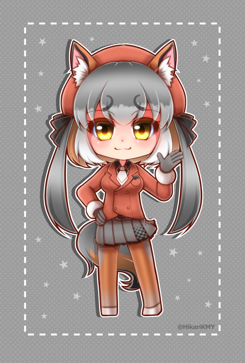 island fox (kemono friends and 1 more) drawn by hikarikmy
