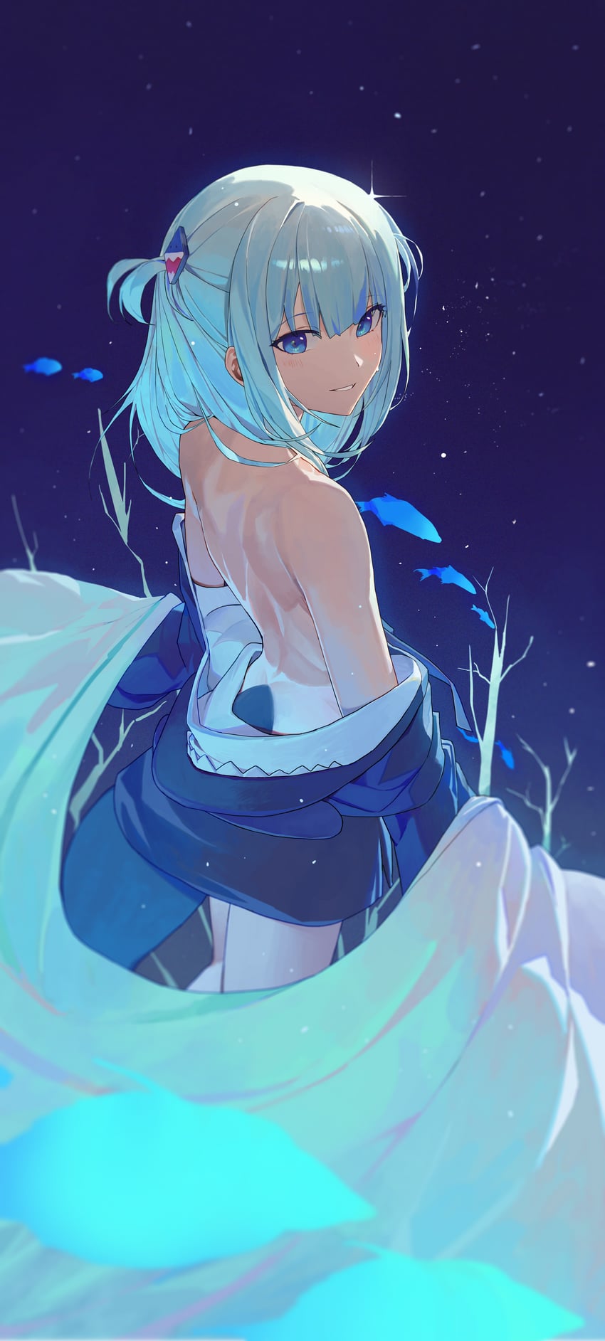 gawr gura (hololive and 1 more) drawn by starshell