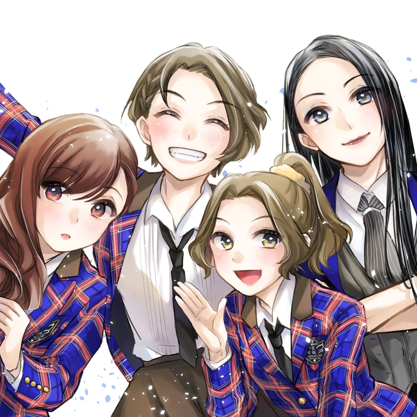 yanagi koharu, minase suzu, honami hisame, and yakumo kyouko (shoujo kageki revue starlight) drawn by tareko