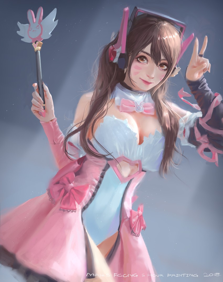 d.va (overwatch and 1 more) drawn by mars_foong