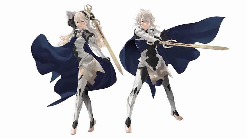 female corrin and male corrin (fire emblem and 1 more) drawn by kozaki_yuusuke
