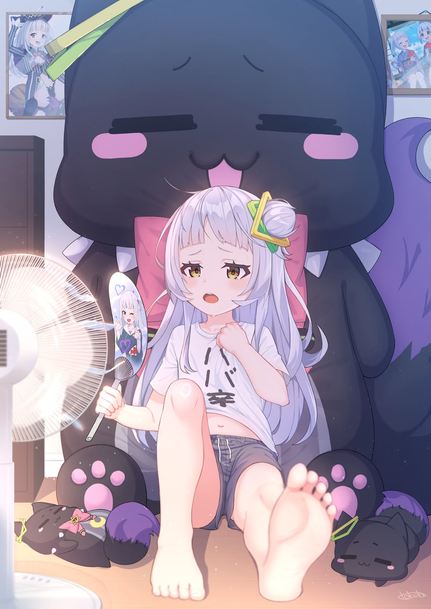gawr gura, murasaki shion, and shiokko (hololive and 1 more) drawn by toketa_(toketa15)