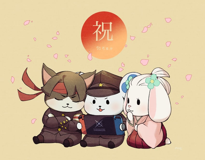chuunosuke, usato, and nyasogi (ace attorney and 1 more) drawn by amemomism