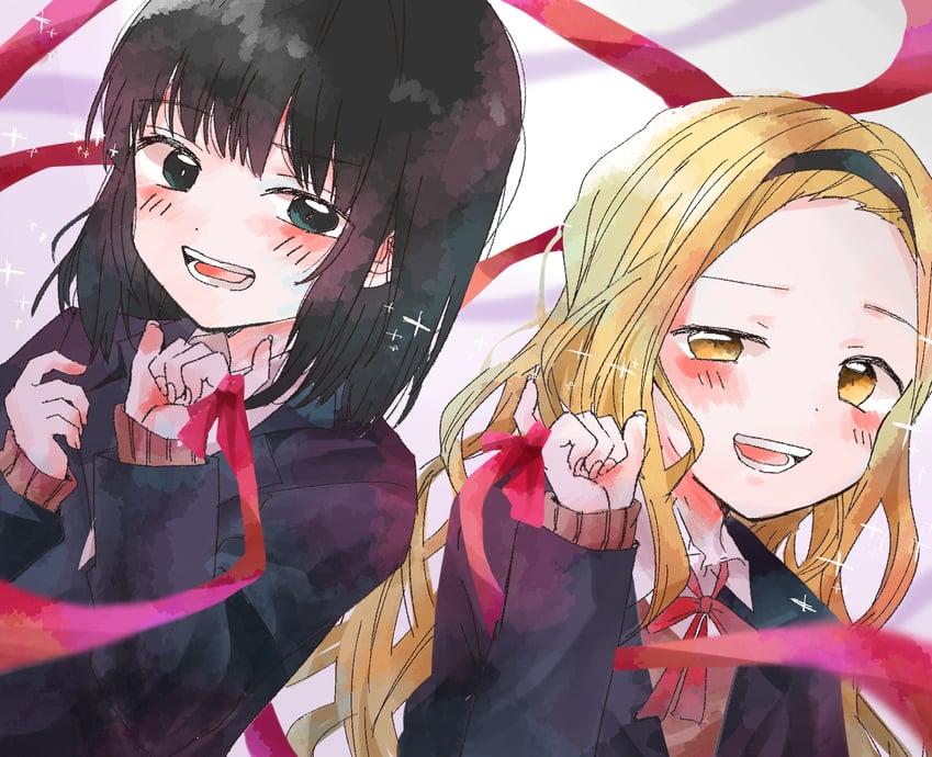 kuze shizuka and kirarazaka marina (takopii no genzai) drawn by chibana_sora