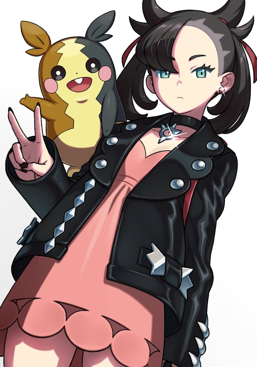 marnie and morpeko (pokemon and 1 more) drawn by bite_addict