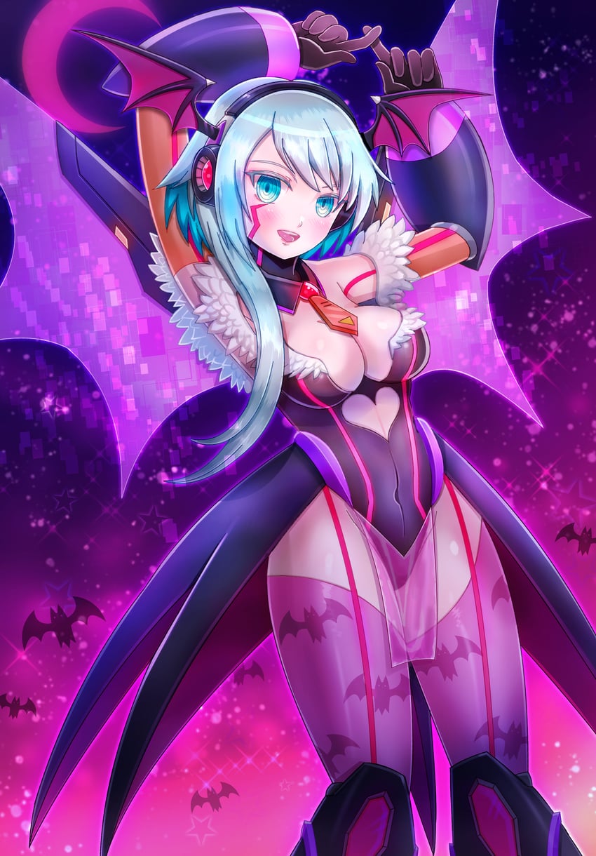 morrigan aensland and ico (mega man and 3 more) drawn by kiwakiwa