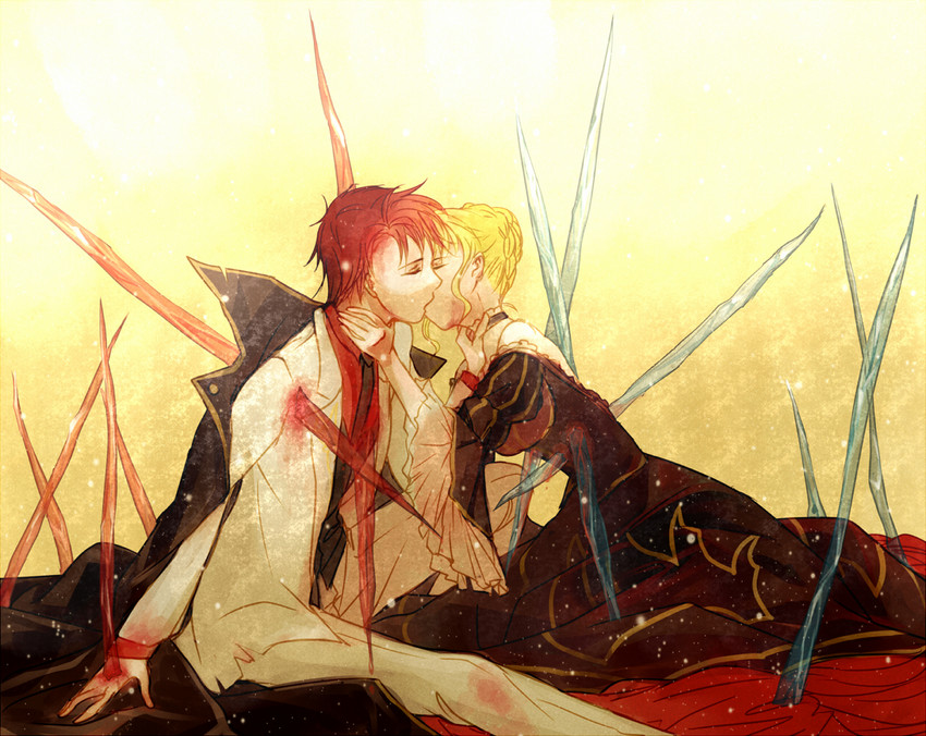 beatrice and ushiromiya battler (umineko no naku koro ni) drawn by yukikun_shouma