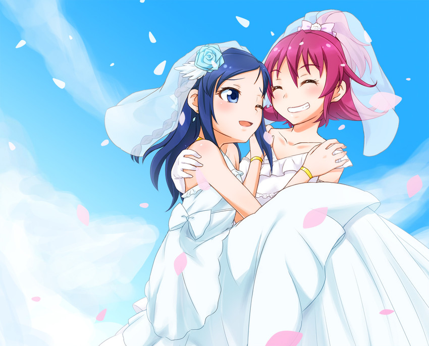 hishikawa rikka and aida mana (precure and 1 more) drawn by minu