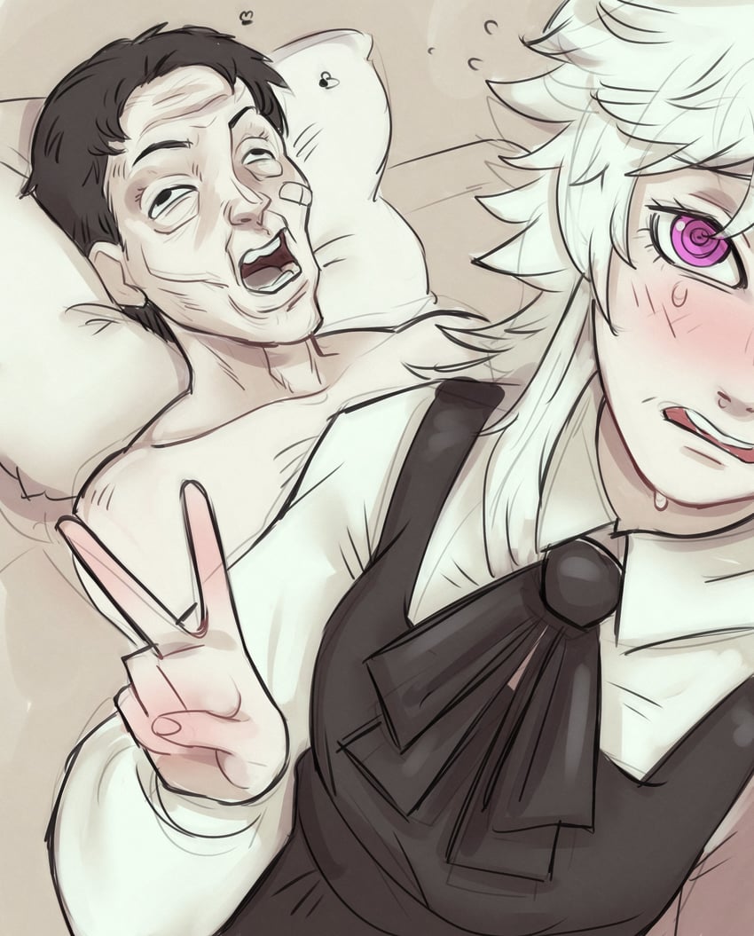 famine devil and bandaid boy (chainsaw man) drawn by kirtome