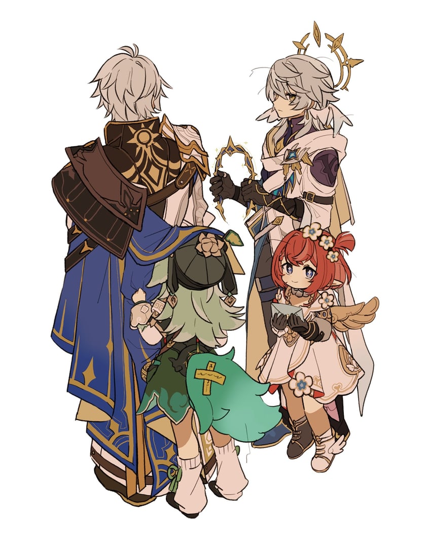 phainon, sunday, huohuo, and tribbie (honkai and 1 more) drawn by iwashi_(iwashi008)