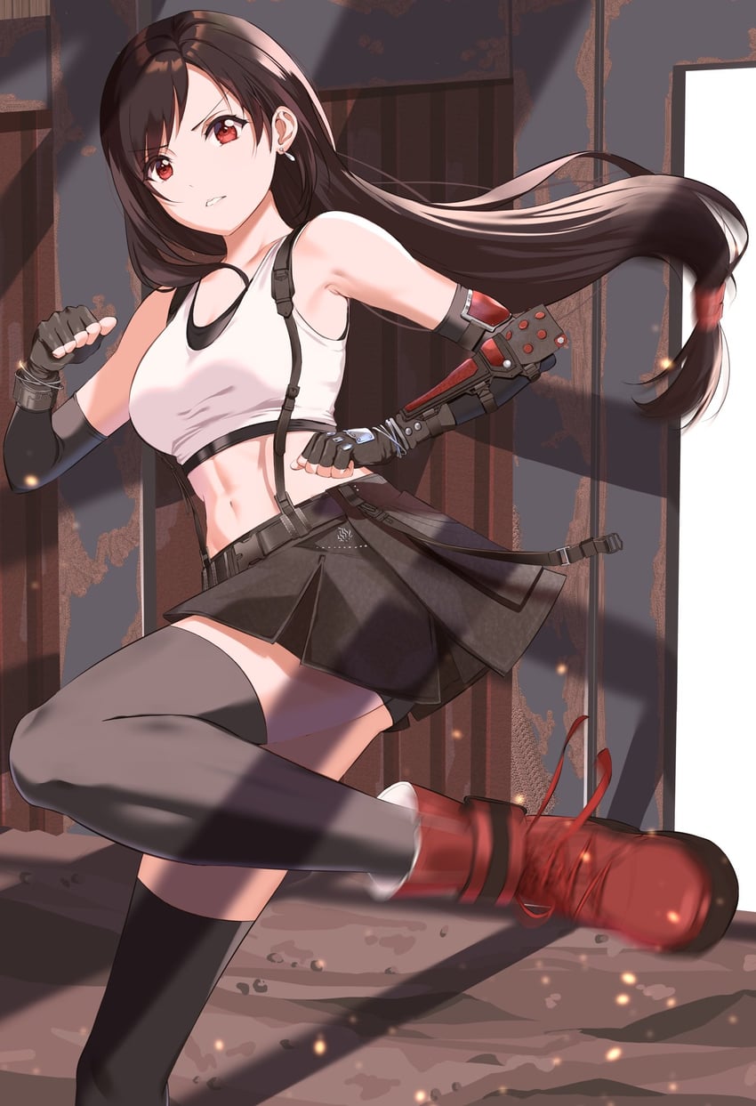 tifa lockhart (final fantasy and 2 more) drawn by befirst_b