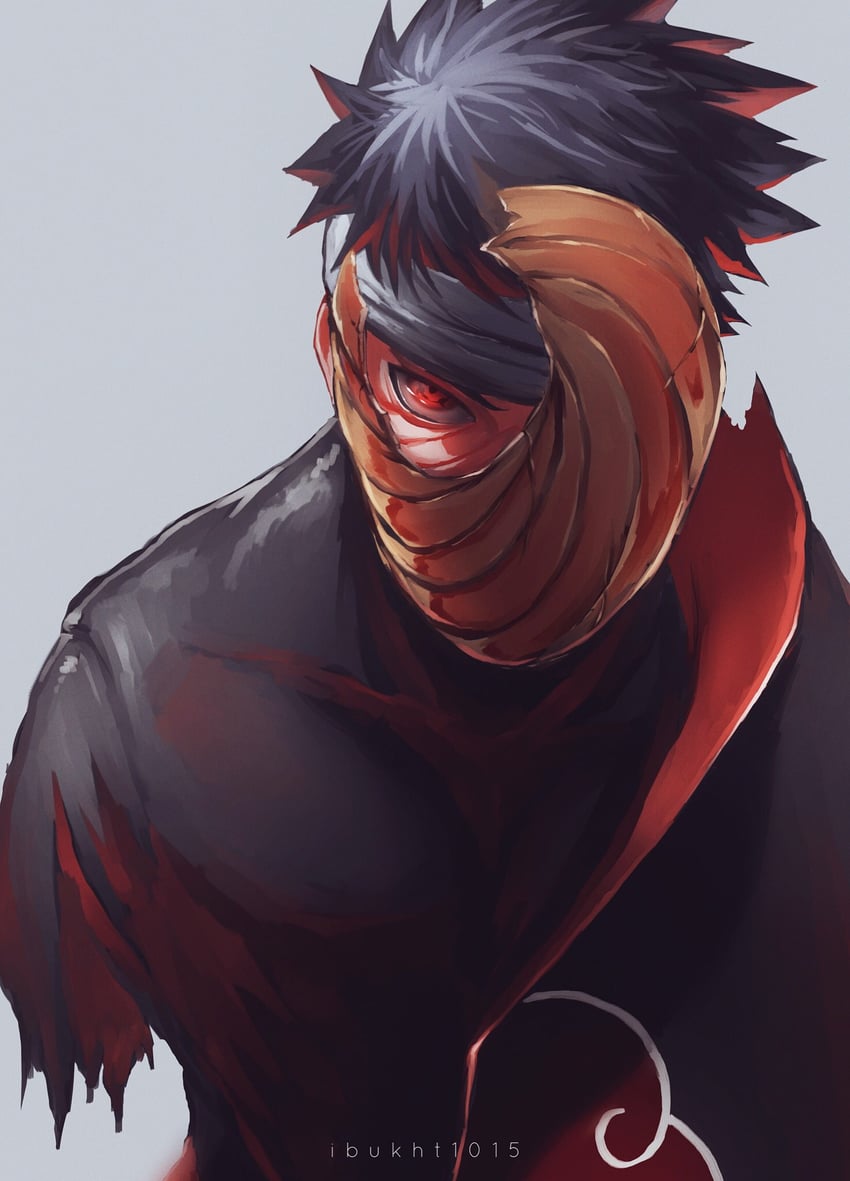 uchiha obito and tobi (naruto and 1 more) drawn by ibuo_(ibukht1015)