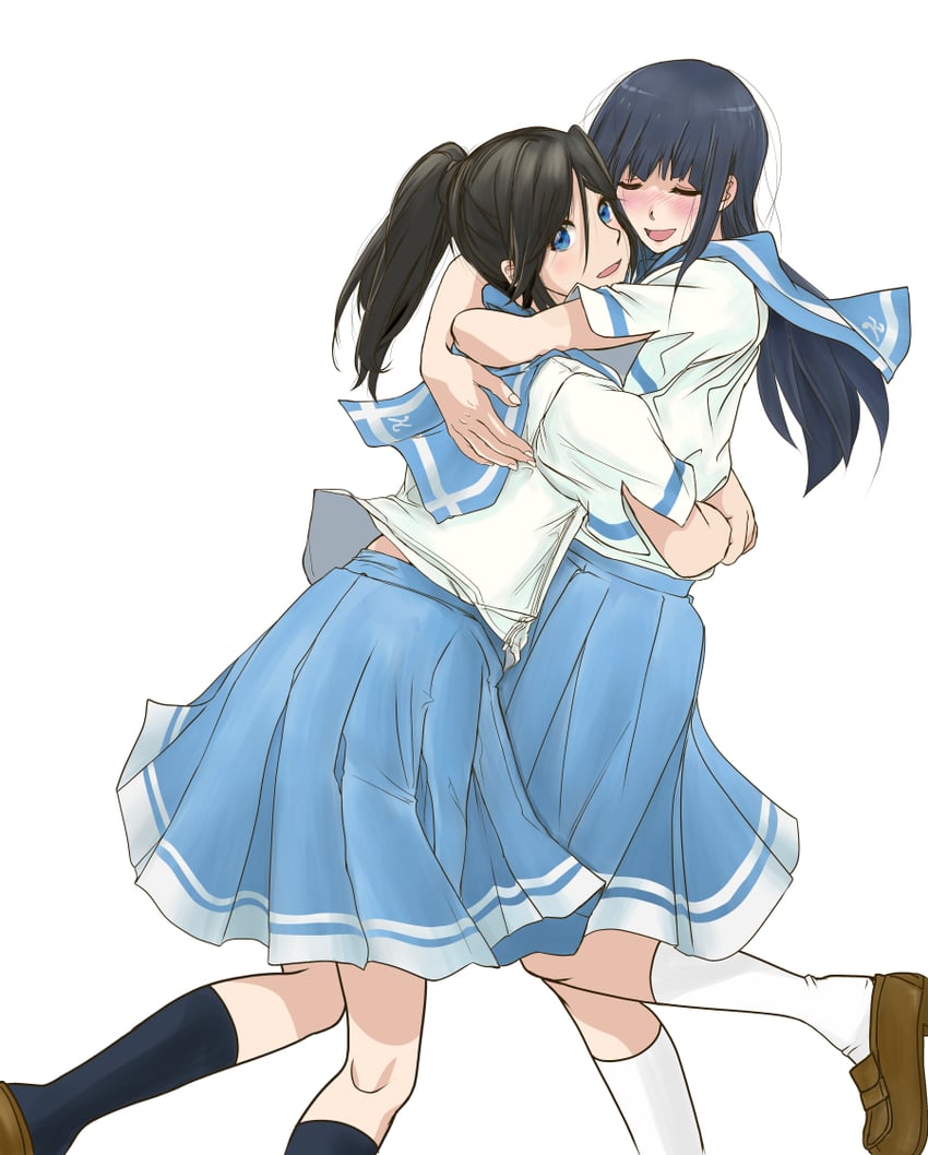 yoroizuka mizore and kasaki nozomi (hibike! euphonium) drawn by chiezou