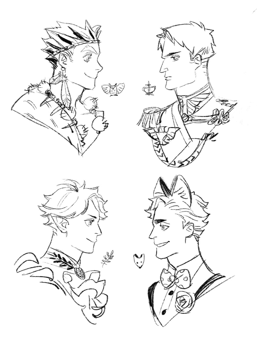 bokuto koutarou, oikawa tooru, and ushijima wakatoshi (haikyuu!!) drawn by chengongzi123