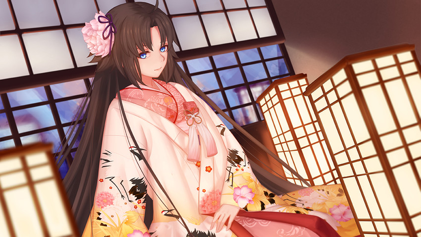 ryougi shiki and void shiki (fate and 2 more) drawn by whitem_(whiteemperor2020)