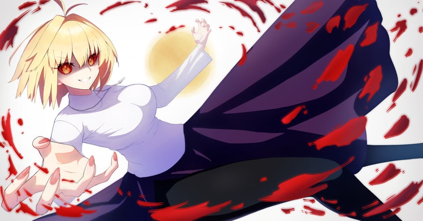 arcueid brunestud and red arcueid (tsukihime and 2 more) drawn by makolas97