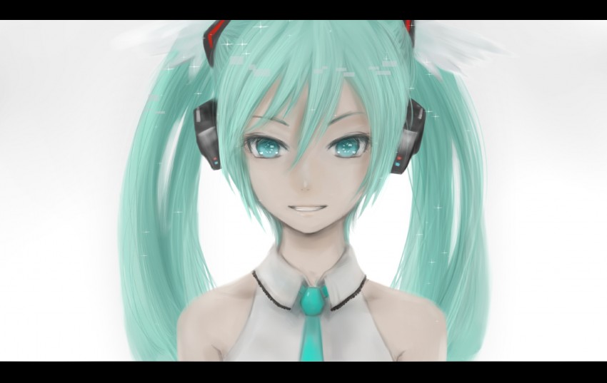 hatsune miku (vocaloid and 1 more) drawn by moekyon