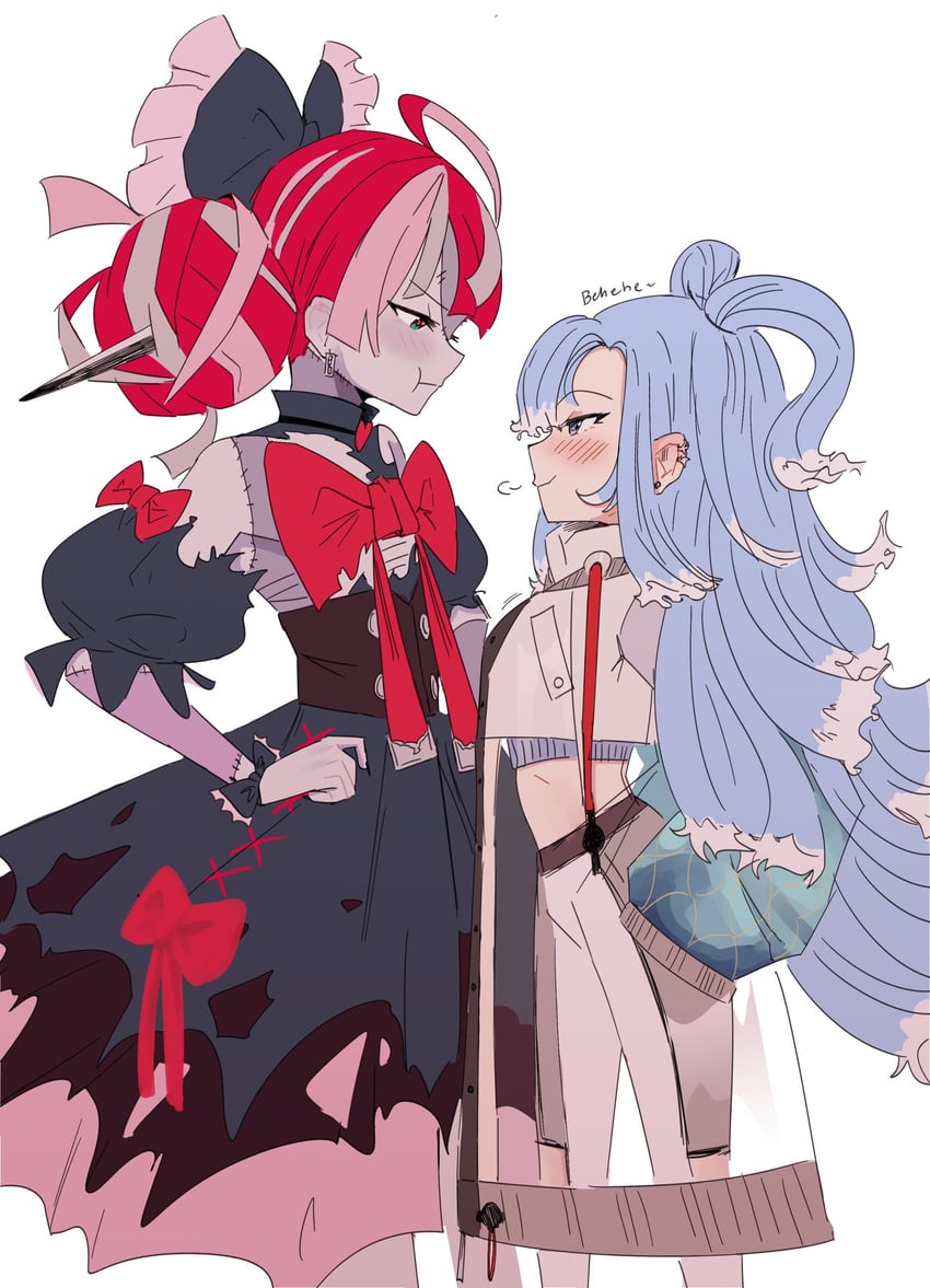 kureiji ollie and kobo kanaeru (hololive and 1 more) drawn by yorobisan