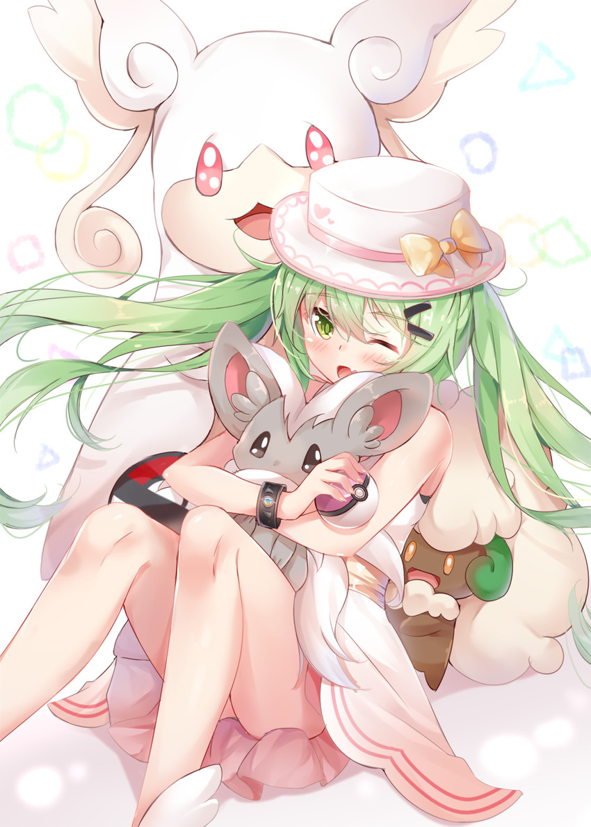 whimsicott, audino, cinccino, and mega audino (pokemon) drawn by nahaki