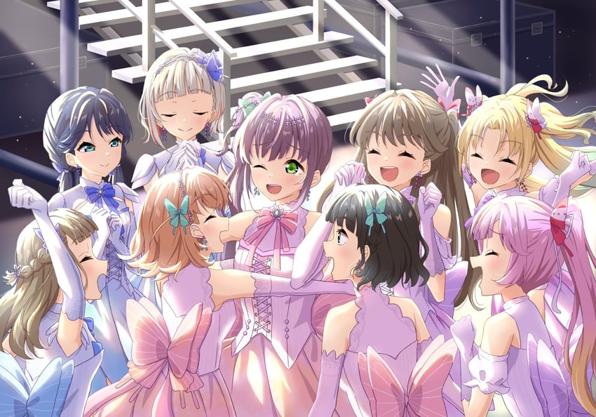 hinoshita kaho, fujishima megumi, otomune kozue, murano sayaka, yugiri tsuzuri, and 4 more (love live! and 1 more) drawn by qy73