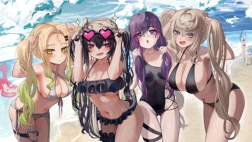 priite hari, marchen, iruka blue, and erie ever (original) drawn by torriet