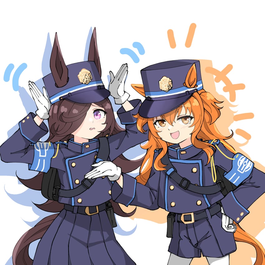 rice shower, hikari, nozomi, mayano top gun, iwami manaka, and 1 more (blue archive and 1 more) drawn by metal_jumper513