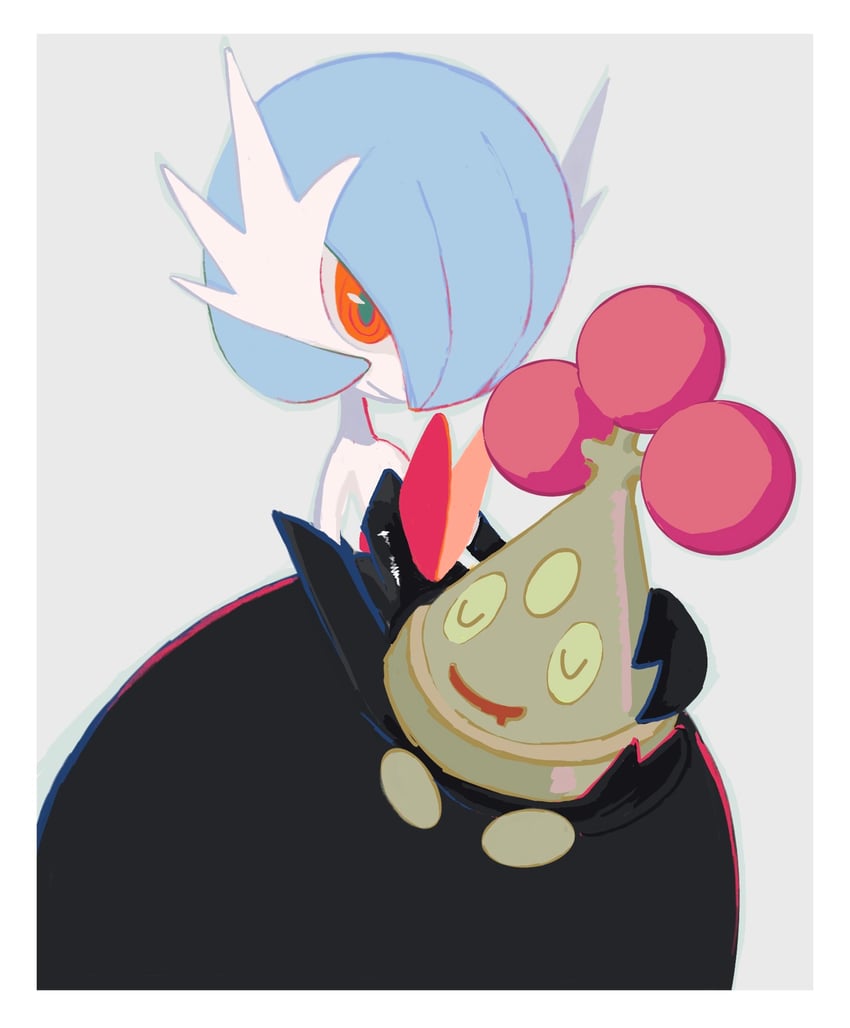 gardevoir, mega gardevoir, and bonsly (pokemon) drawn by voronoir
