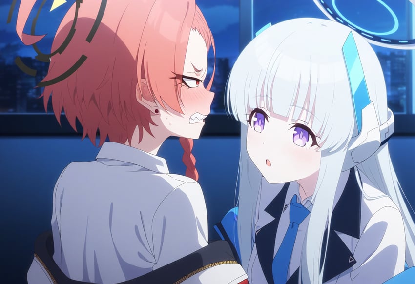 noa and neru (blue archive) drawn by joongyong