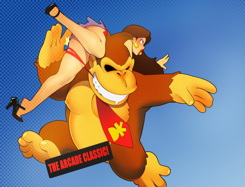 donkey kong and pauline (mario and 1 more) drawn by combos_&_doodles