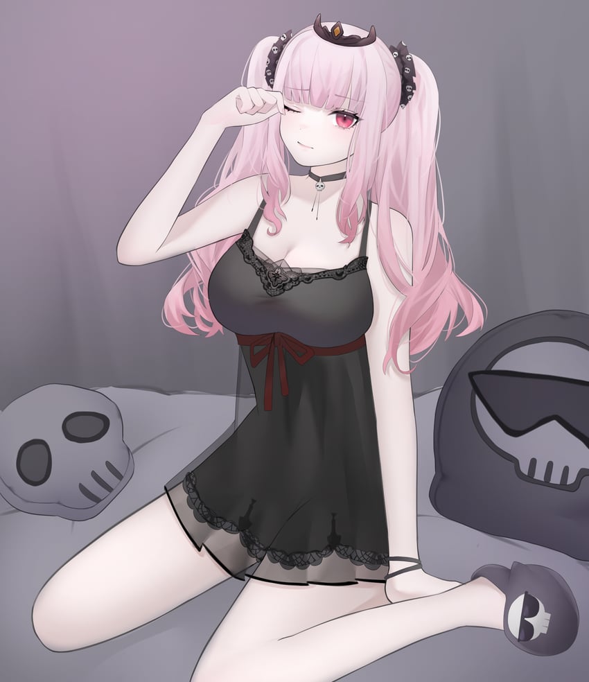 mori calliope and death-sensei (hololive and 1 more) drawn by niyaya_88