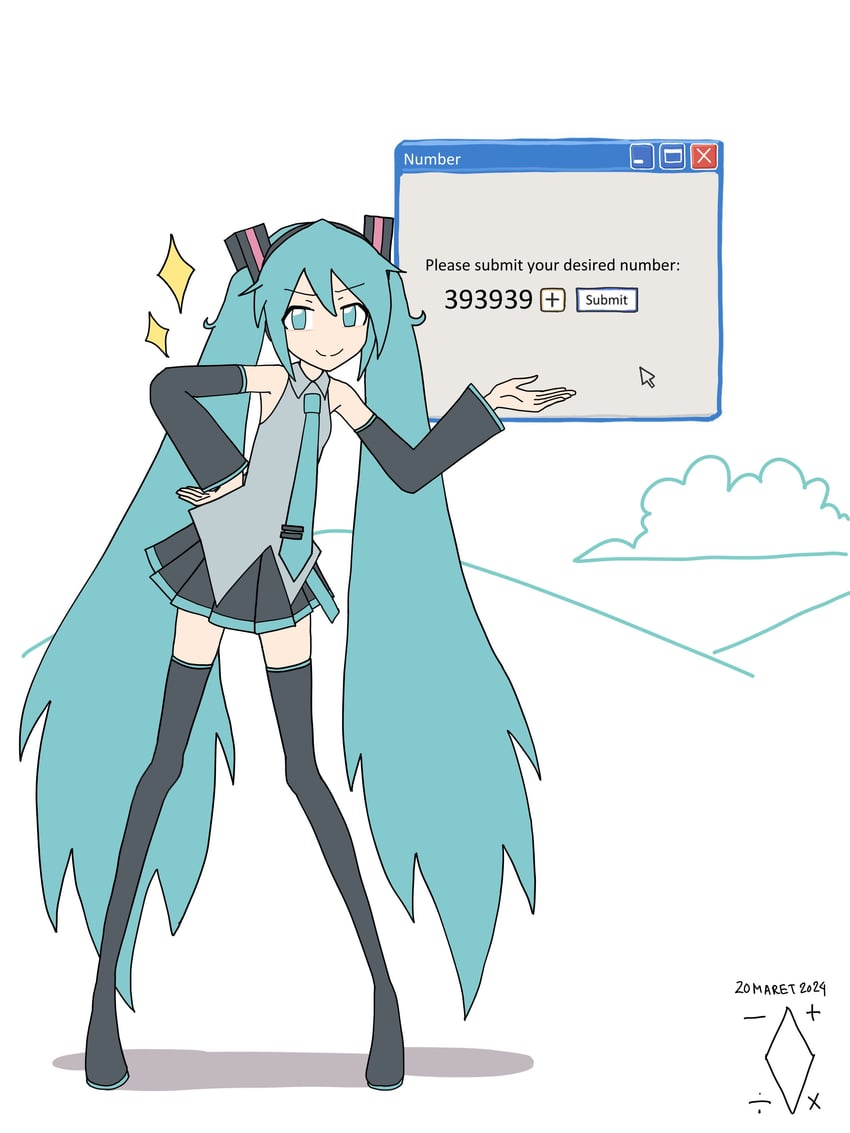 hatsune miku (vocaloid and 3 more) drawn by digiral